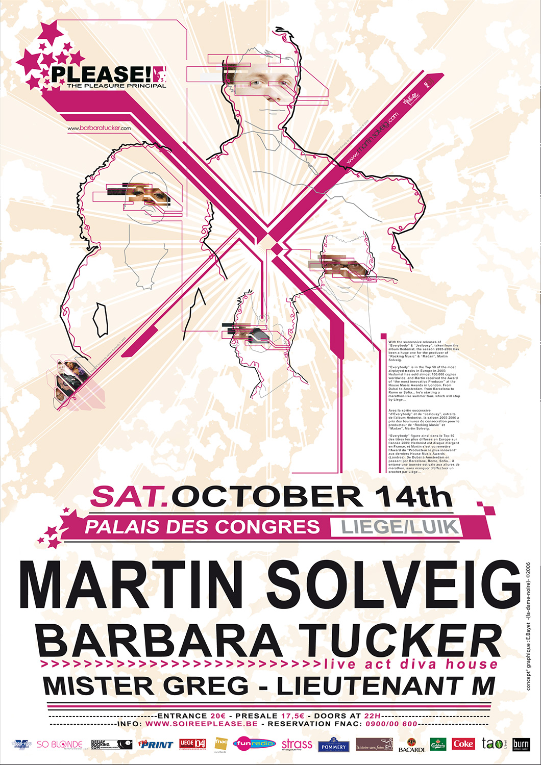 Affiche d'une soirée avec Martin Solveig et Barbara Tucker