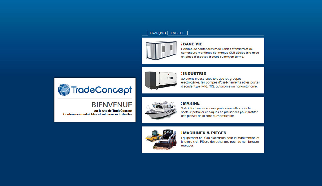 Trade Concept : le site web