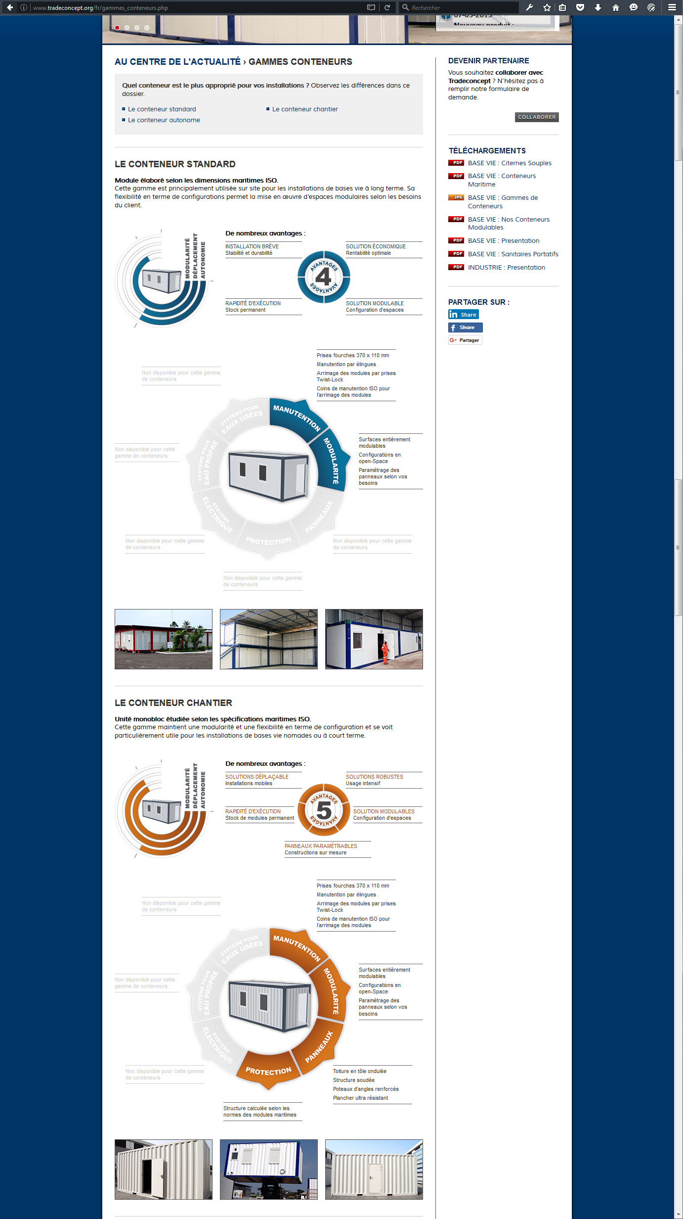 Description range of containers with JavaScript infography