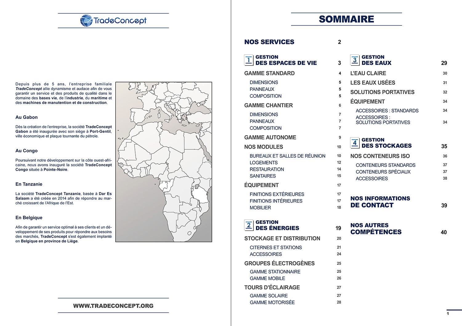 Aperçu sommaire et présentation de l'entreprise