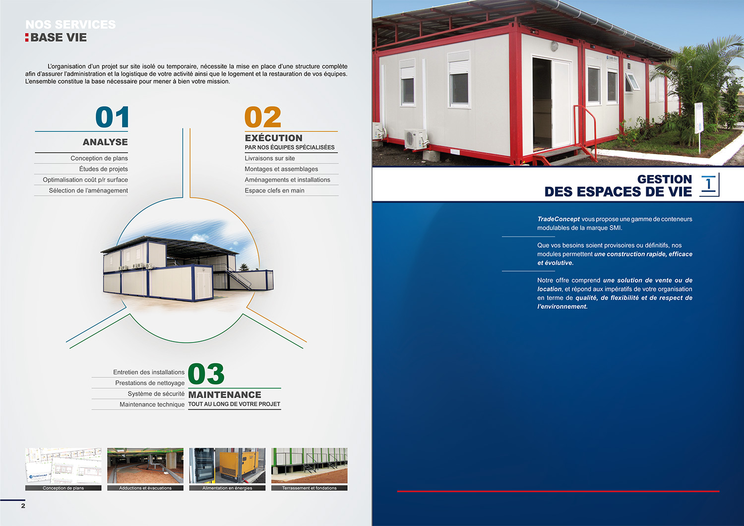 Introduction pages about services of living spaces building